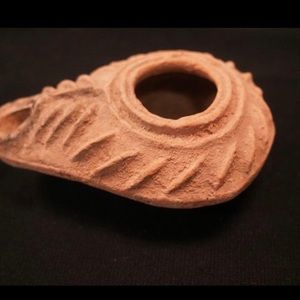 4" Byzantine terracotta oil lamp with certificate of authenticity (COA)